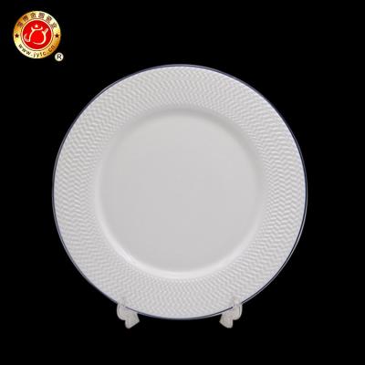 China Hot Selling Disposable Tableware 7.5inch White Ceramic Dinner Plate for sale