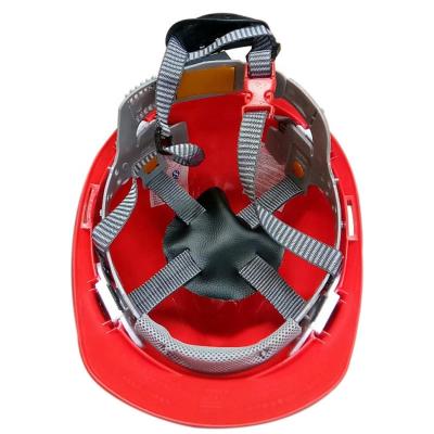 China High Impact Construction Safety Resistance Red Color V Type Hard Hat for sale