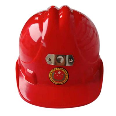 China Red 8 Point PE Suspension Safety Working Mining Industrial Helmets With Lamp Holder for sale