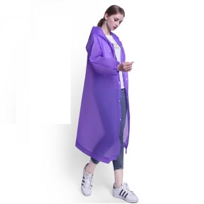 China EVA Raincoat Waterproof Frosted Lightweight Hooded Women's Bachelor's Rainwear for sale