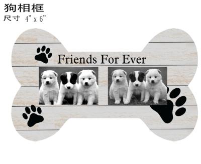 China Wooden Wooden Photo Frame With Dog Picture / Cozy Home Decoration for sale