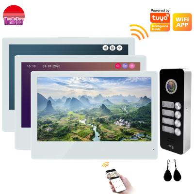 China Multi HD Video Door Phone Wireless Video Door Phone Intercom ABS Plastic Case Android IOS IOS for sale