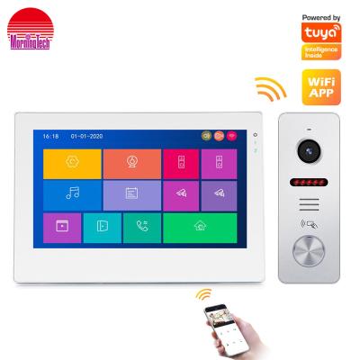 China Custom MP3/MP4 Player Logos School Intercom 4 2 Door Station Door Phone Wired Video Doorbell for sale