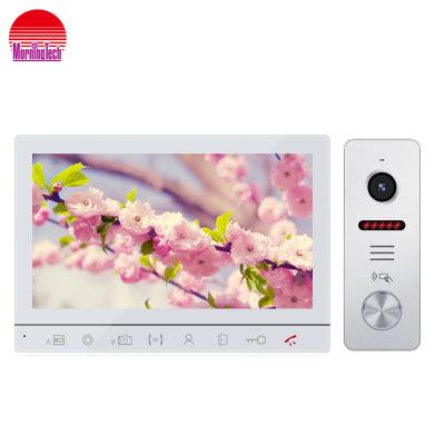 China Cheap Factory Price White Built-in Camera 7 Inch LCD Screen Monitor 4 Wire Indoor Wire Video Door Phone Intercom For Villa for sale