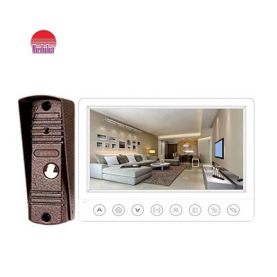 China Morningtech Indoor Outdoor 4.3 Inch Video Door Phone 4 Touch Button Station Wired Indoor Intercom for sale