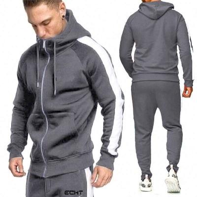 China Wholesale Bulk High Quality Breathable Tracksuits For Men Jogging Suits Polyester Zipper Up Custom Logo Mens Hoodies Hoodie Set for sale