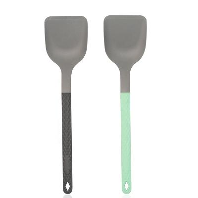 China Sustainable Kitchen Utensils Heat Resistant Silicone Cooking Turner Solid Spatula for sale