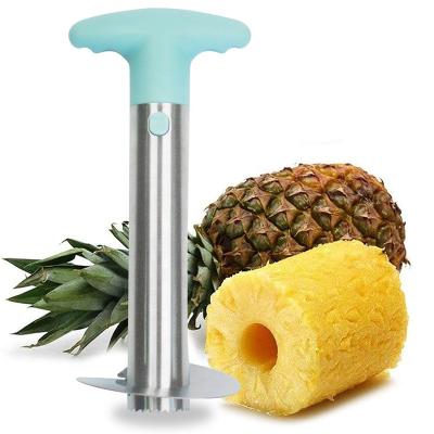 China Stainless Steel Fruit Peeler Kitchen Accessories Pineapple Slicer Cutter Easy Stored Hollow Puncher for sale