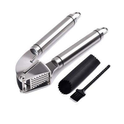 China Viable Wholesale Professional Grade Stainless Steel Meat Grinder and Grinder with Garlic Rocker and Peeler Set for sale