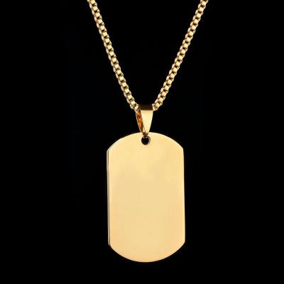 China FASHIONABLE Custom Engraved Logo Stainless Steel Necklace Gold White Stainless Steel Necklace Cheap for sale