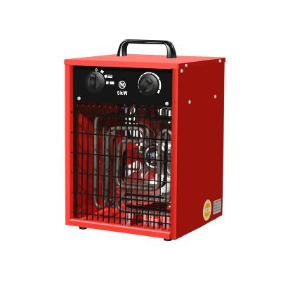 China Machinery Repair Shops 5kw Industrial Greenhouse Electric Fan Heater Warm Air Heating Blower With Overheat Protection for sale