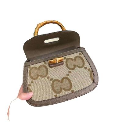 China PU Branded Women Bamboo Handle Bags for sale