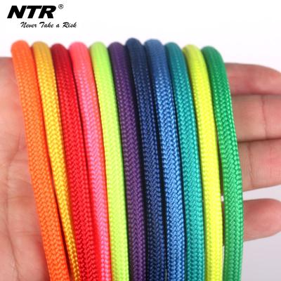 China Amusement Equipment High Tensile Colorful Fluorescent Orange Polyester Rope 3mm Nylon Rope for sale