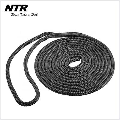 China Wholesale Marine Rope Polyester Bungee Dock Line Braided Yacht Boat Rope Double for sale