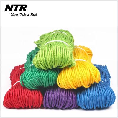 China Low Elongation Rate 6colors 6mmx15m Braided Rope Polypropylene Nylon Rope PP Climbing Line Boat Yacht Sailing Clothesline for sale