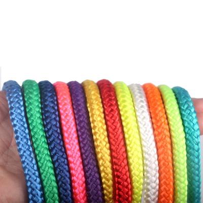 China Newest High Tensile Purple Amusement Equipment Polyester Rope 6mm Braided Nylon Rope for sale