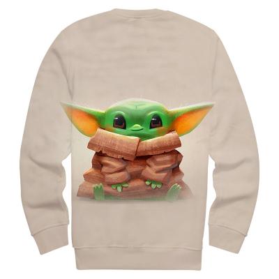 China Anti-wrinkle wholesale unisex collar round knit pullover 3d printed anime baby yoda sweater for sale