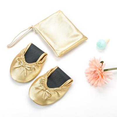 China CUSHIONING new custom china shoes after party fold over ballet women's slippers for sale