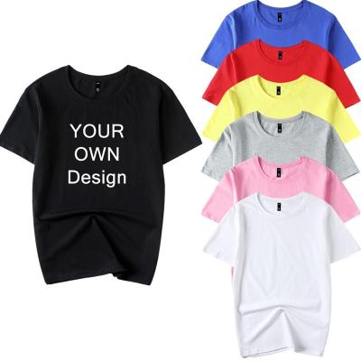 China Anti-Wrinkle Sleeve Breathable Regular Short Round Neck White 100% Cotton Custom T-Shirt Printing Clothing For Men Custom Design for sale