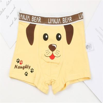 China Custom Antibacterial Kids Boy Elastic Elastic With Logo A 100% Organic Cotton Brief 3-7 Years Little Kids Boy Underwear for sale