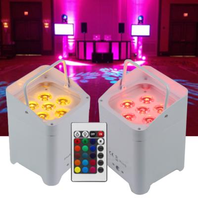 China Outdoor hotel rgb dj wireless battery operated dmx s9 rgbw led uplight with case for sale