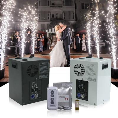 China Pub/TV Show/Outdoor Event 750w 2000 watt Electric Powder Card Fountains Wedding Cold Mini Fireworks Spark Machine for sale