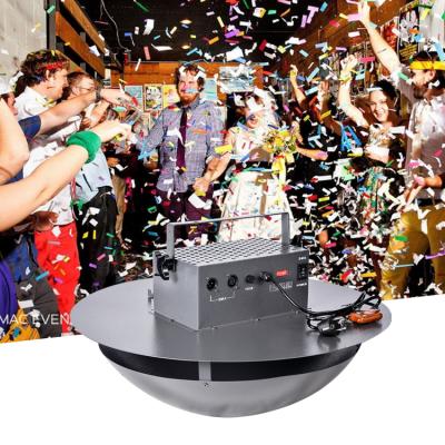 China Remote electric wedding disco\bar\club\big home paper making flame thrower fan stage special effect flower dmx cannon confetti machine for sale