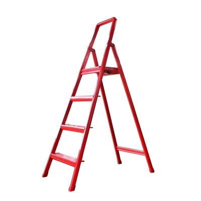 China High Quality Aluminum Folding Ladder 3-6 Steps Folding Ladders 4 Step Wide Pedal For Home Use With Handrail Household Ladder for sale