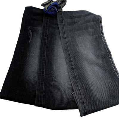 China Stretch 7oz Cotton Polyester Spandex Blue Black Denim Fabric for sale