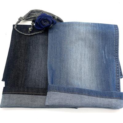 China Roll Proof 8oz 99% Cotton 1% Elastane Collar Cotton Spandex Stretch Deep Blue Denim Fabric for sale