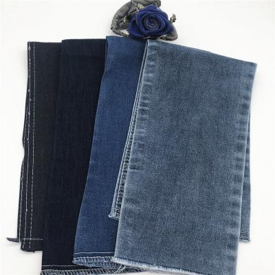 China 7.5oz deep blue stretch poly cotton rayon spandex denim fabric for spring fall for sale