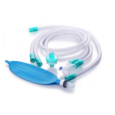 China Medical Disposable Coaxial Tube Anesthesia Consumables PP Breathing Circuit With Breathing Bag for sale