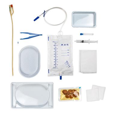 China Comfortable Disposable Sterile Single / Foley Urethral Catheterization Kit Double / Triple Way Urinary Catheter for sale