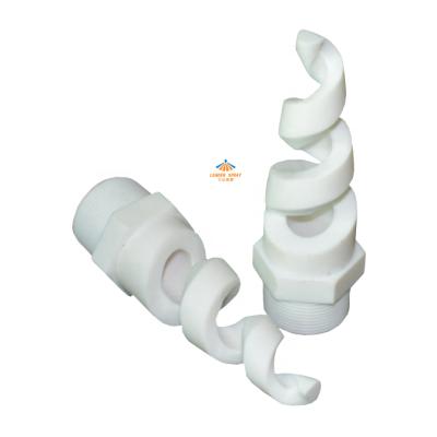 China PTFE Teflon Polytetrafluoroethylene Seawater Boat/Boat Spiral Cone Corrosion Resistant Washing/Cleaning Nozzle for sale