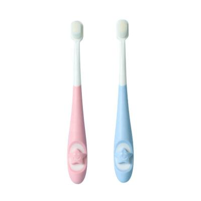 China Factory direct sale modern design blue and pink cartoon hair reusable soft teeth cleaning child toothbrush for sale