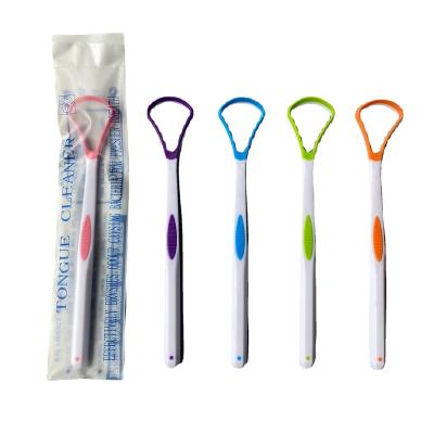 China Reusable High Quality Triple Layer Scraping Of Tongue Coating To Remove Bad Breath Tongue Coating Brush for sale