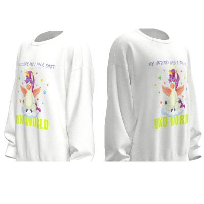 China Fashion Design Anime Print Anti-wrinkle Pure Cotton Breathable Crewneck Sweatshirt for sale