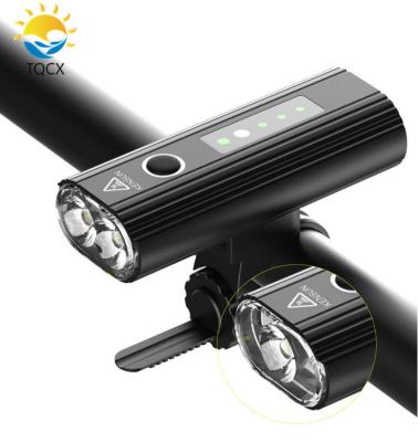 China High Brightness USB Bicycle Front And Back Light With Horn Rechargeable Waterproof Night Ride LED Cycling Head Light 11*5*4CM for sale