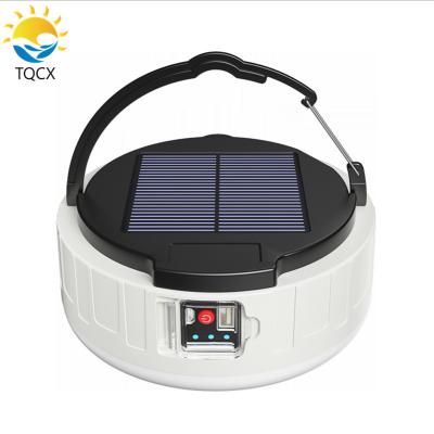 China Solar Power LED Outdoor Lantern USB Rechargeable Outdoor Camping Night Riding Tent Light Lamp for sale