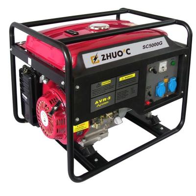 China Small Generator Provide Portable Electric Power Inverter 5500W Silent Gasoline Generator With Built-in Cart for sale