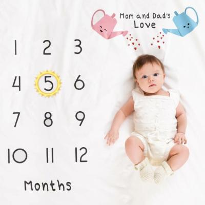 China European and American Baby Milestone Month Baby Photography Background Cloth Creative Digital Photography Blanket Background Cloth for sale