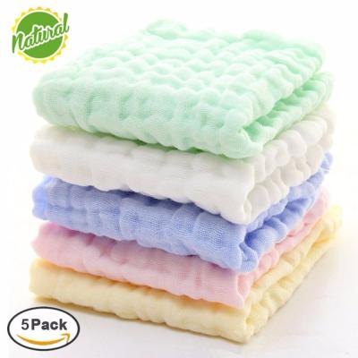 China Premium Soft Natural Cotton QUICK DRY 6 Layer Newborn Baby Muslin Washcloths And Towels for sale