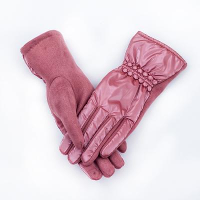 China Hot Selling Single Touch Fancy Finger Mobile Screen Down Cloth Gloves For Women for sale