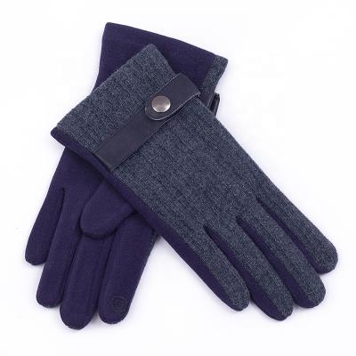 China Daily life men's knitted fabric + men's winter warm DE velvet fabric gloves hot cold proof gloves for sale