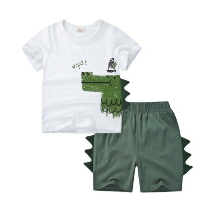 China Breathable Short T-shirt And Pants Cotton Kids Clothing Sets Boys Summer Outfits for sale