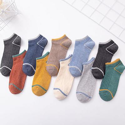 China Spring and autumn men's socks men's fashion breathable cotton thongs absorbing sports sweat absorbing breathable upper short tube low bass for sale