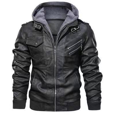 China Hot Sale Men's Zipper Waterproof Leather Jacket Men's Waterproof And Windproof PU Jacket Autumn Jacket for sale