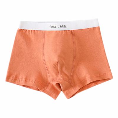 China Viable Children's Underwear Boxer Boys Cotton Solid Color Comfortable Boxer Shorts Kids Boys Big Shorts for sale