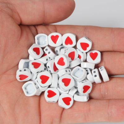 China Wholesale BOHEMIA Enamel Beads Accessories Letters Symbol Tile Beads Square Polygon Alloy Paint Beads for sale