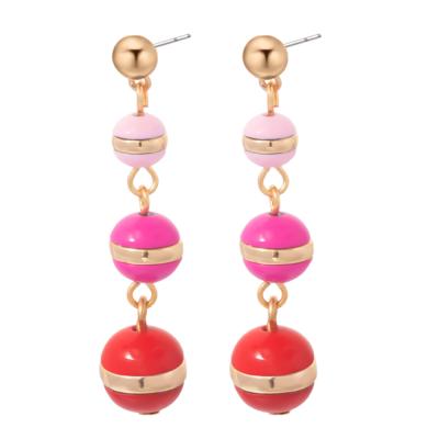 China New Fashion BOHEMIA Colorful Boho Round Shape With Circle Diamond Stud Knot Enamel Earrings For Women for sale